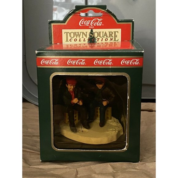 1992 Coca-Cola Town Square Collection Gone Fishing Ornament New In Box #64315 - Picture 1 of 7